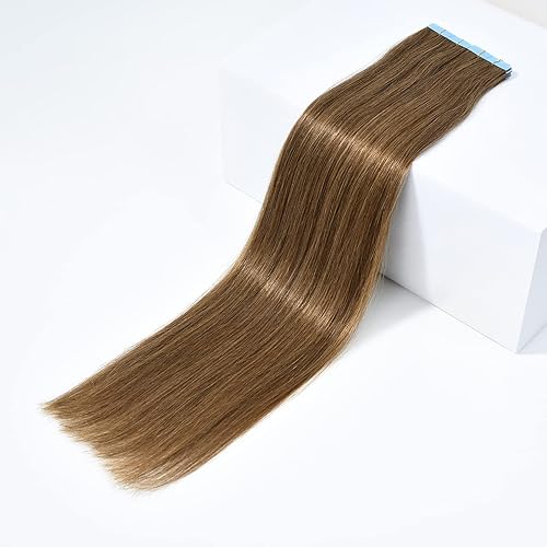 Miniatura 2 de Rosebud - Extensiones de cabello humano con cinta adhesiva REMY, extensiones de cabello de trama de piel seguras sin costuras, 1.41 ozpaquete, 20