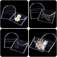 Vista 6 de Mimorou 100 fundas de plástico transparente para monedas, de un solo bolsillo, de 2 x 2 pulgadas, fundas de plástico transparente para cortar