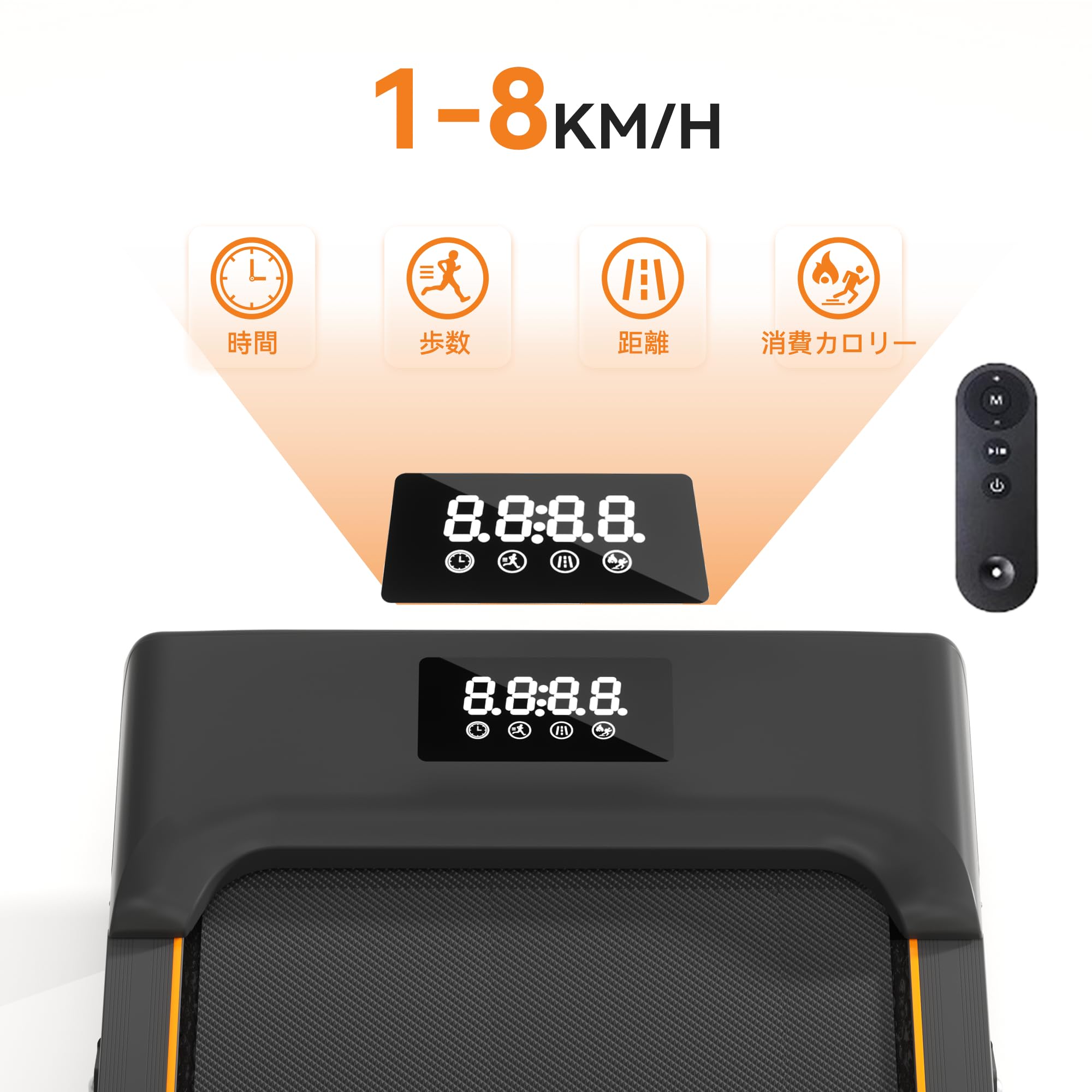Amazon | デスク下ランニングマシン, 2.0馬力, 0-5度傾斜調節機能付き