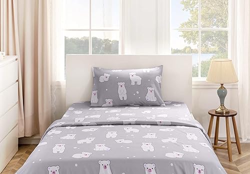 Miniatura 9 de Homiest Funda de almohada de oso polar con estampado de animales de dibujos animados, fundas de almohada de microfibra cepillada tamaño King 20 x 40