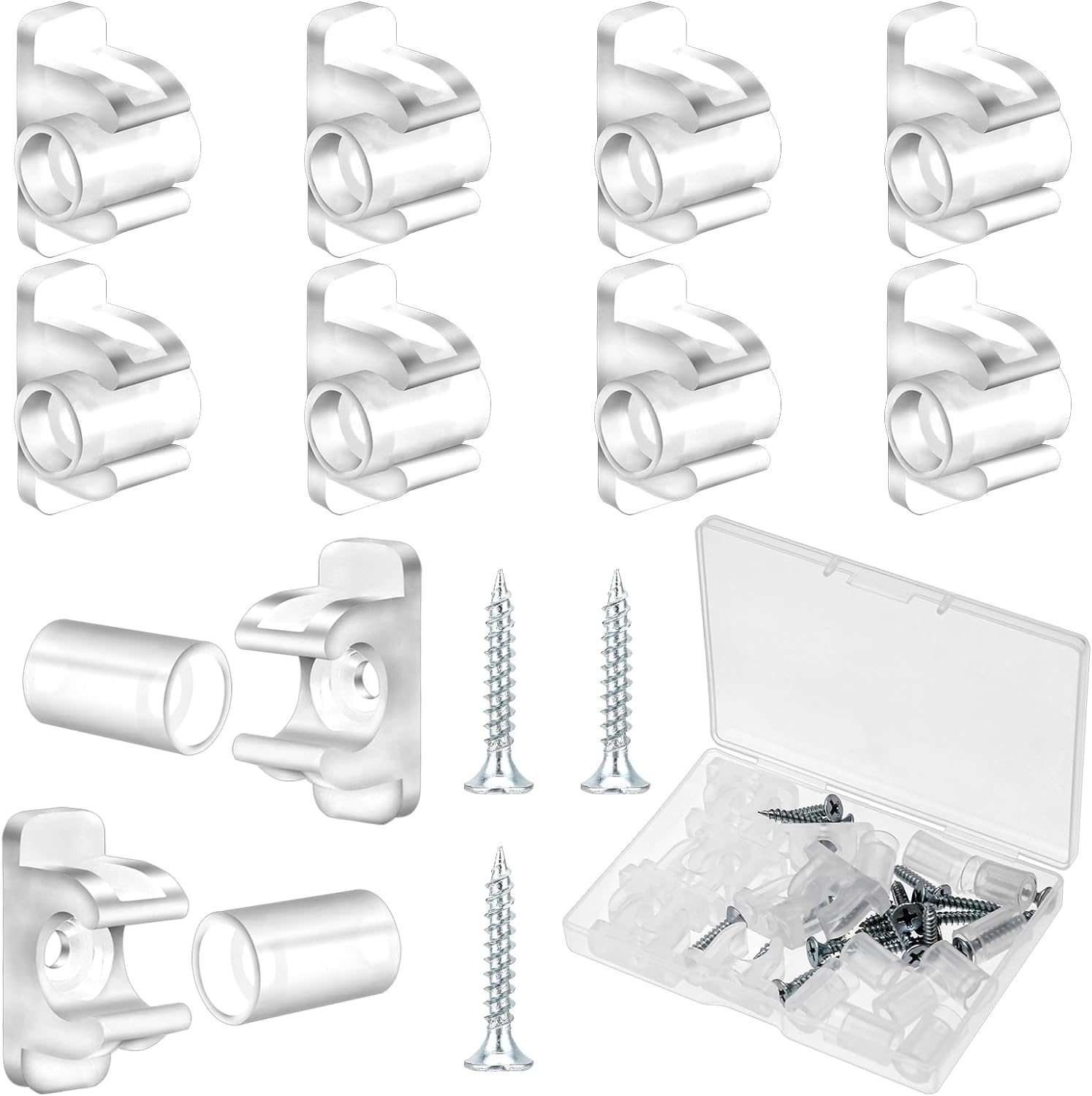 10 Pairs False Drawer Front Clips False Front Clips with Screws