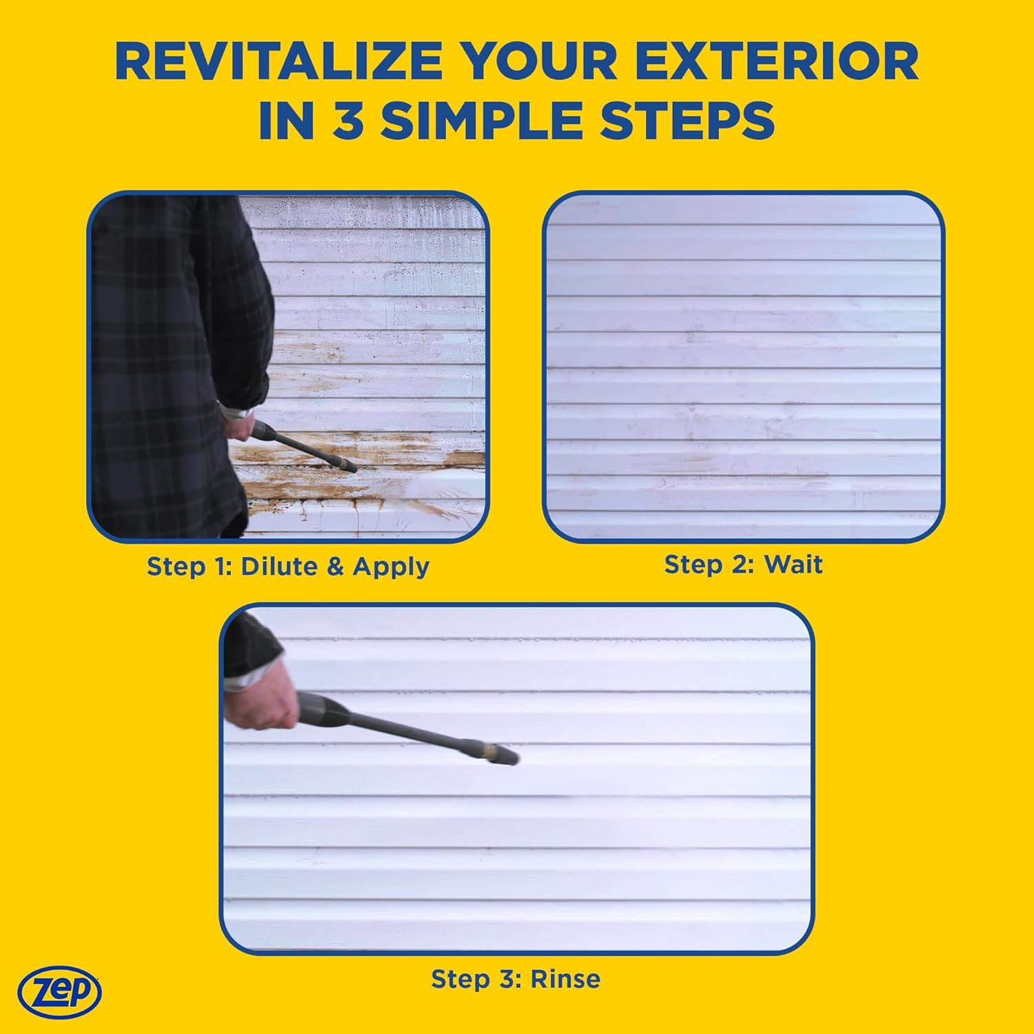 Zep House and Siding Pressure Wash Cleaner Concentrate - 1 Gallon (Case of 2) ZUVWS128 - Construction Grade Formula