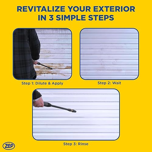 Miniatura 6 de Zep Limpiador concentrado de lavado a presión House and Siding - 1 galón (caja de 2) ZUVWS128 - Fórmula de grado de construcción