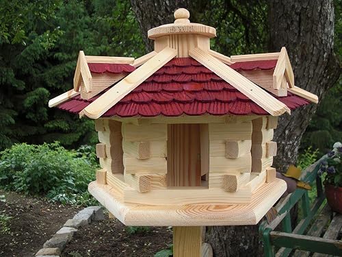 Casa de pájaros pájaro Casas (V32) Comedero de Gaube Rojo de pajarera grande de madera de DHL de carpintero…