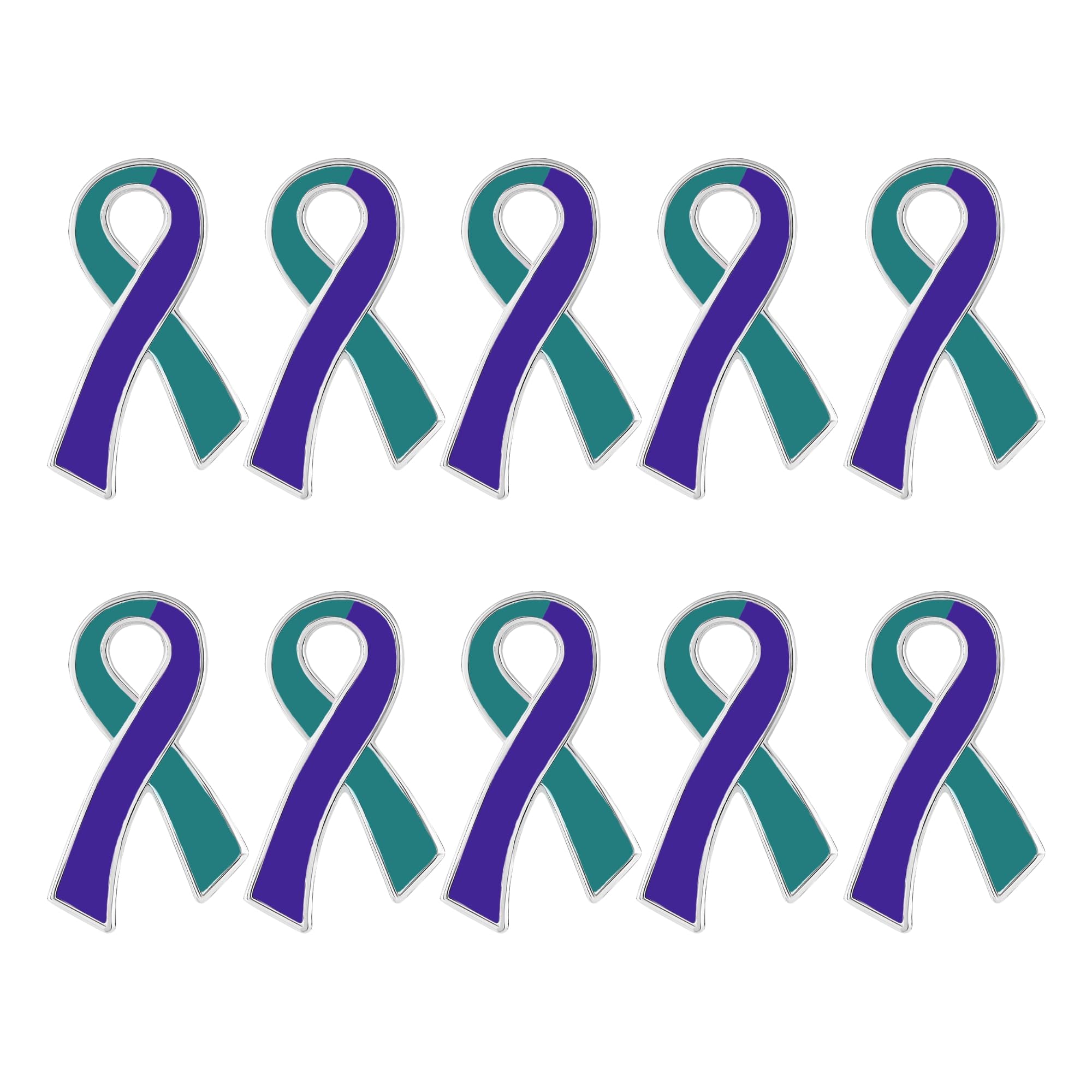 Ribbon Pins 1/5/25/100 for Cancer &amp; Disease Awareness - Various Causes - Bulk Quantities Available for Support Groups and Fundraising