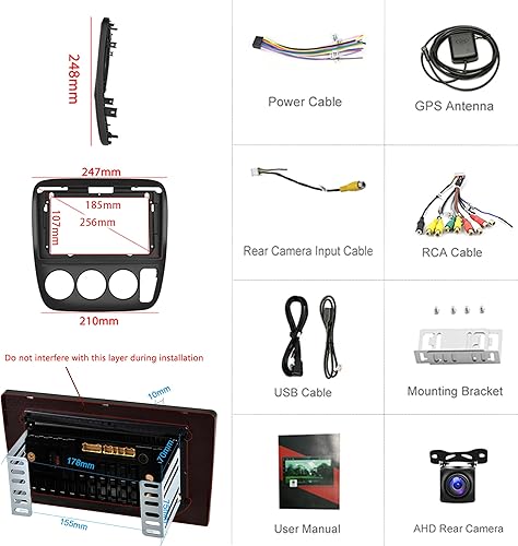 Miniatura 7 de Radio de coche para Honda CRV 1997-2001 Android estéreo de coche con Carplay Android Auto, pantalla táctil de 9 pulgadas, estéreo de coche,
