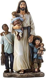 Christian Home Décor Hand-Painted Michael Adams Figurine, 7-Inch, Welcome The Stranger