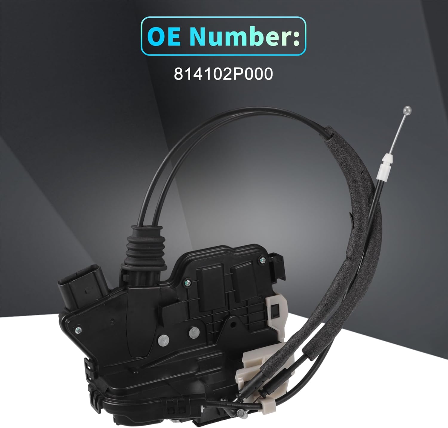 X AUTOHAUX Replacement Rear Left Driver Side Power Door Lock Actuator Motor with Cable for Kia Sorento 2009 2011-2014 Door Latch Actuator Assembly Replace No.814102P000 Black