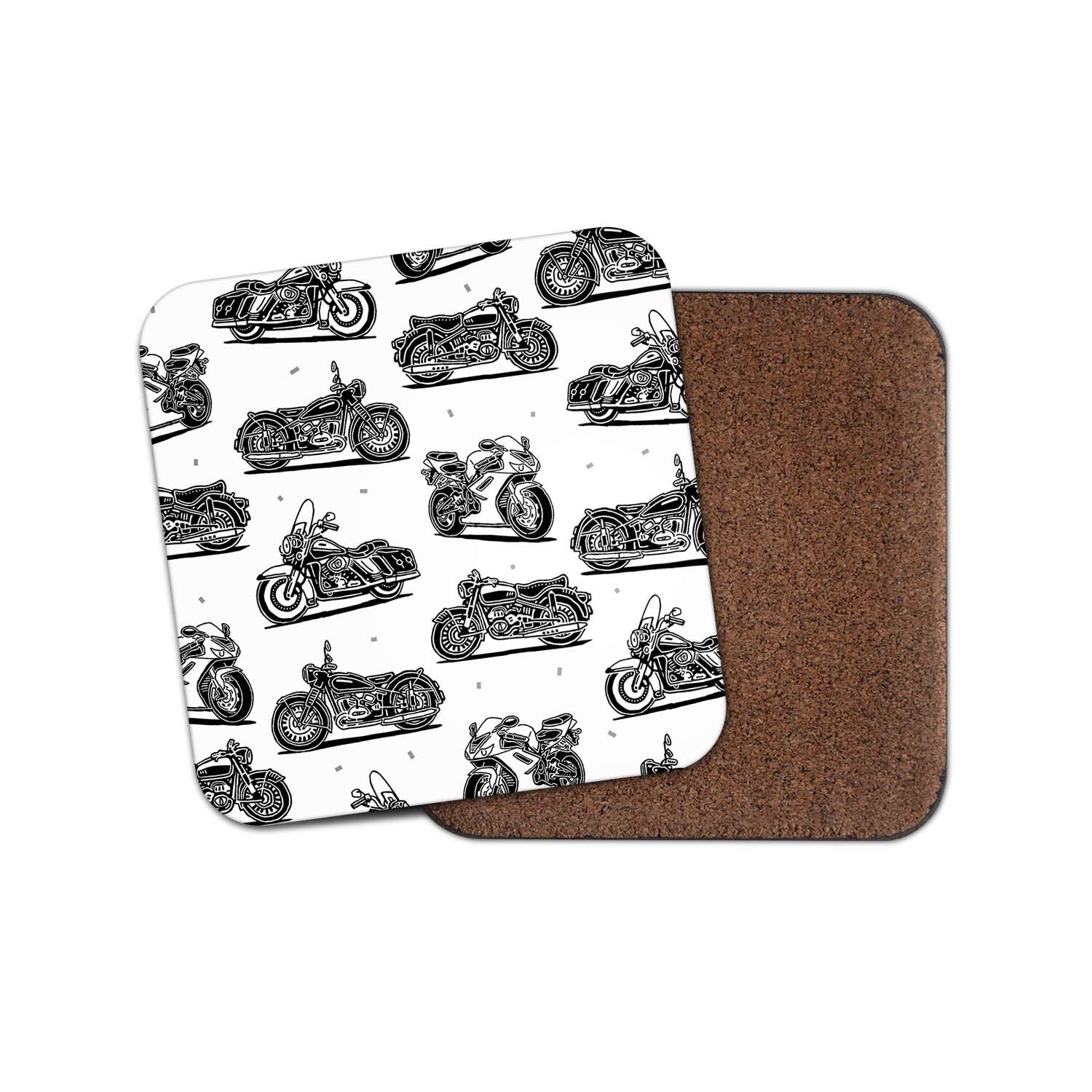 1 x Motorcycle Cork Backed Drinks Coaster - Bike Biker Dad Son Motorbike #8449