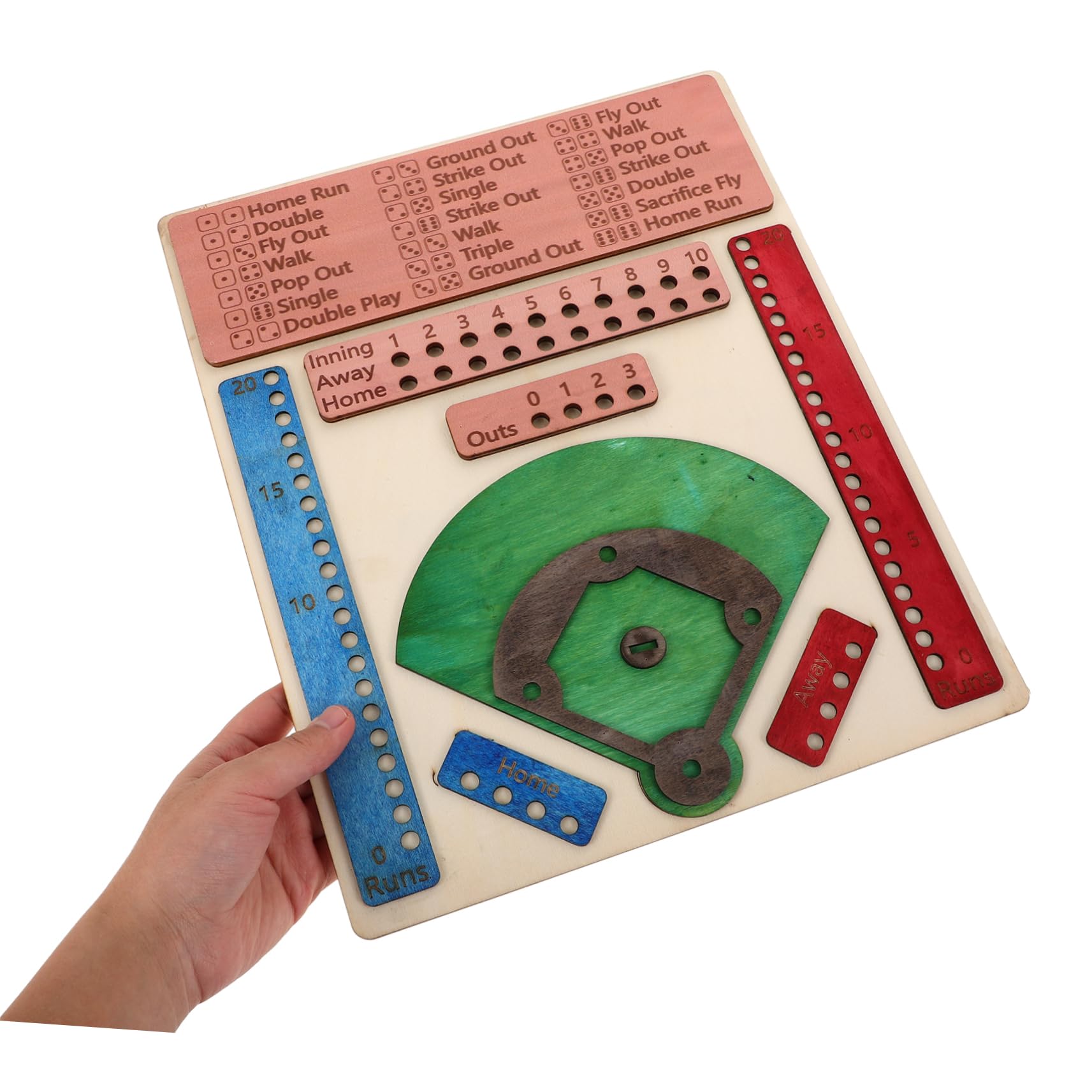 UPKOCH Farbenfrohes Holzbrettspiel für Partys und Zuhause Tragbar Vielseitig Nutzbar für Familienabende und Gesellige Spielrunden