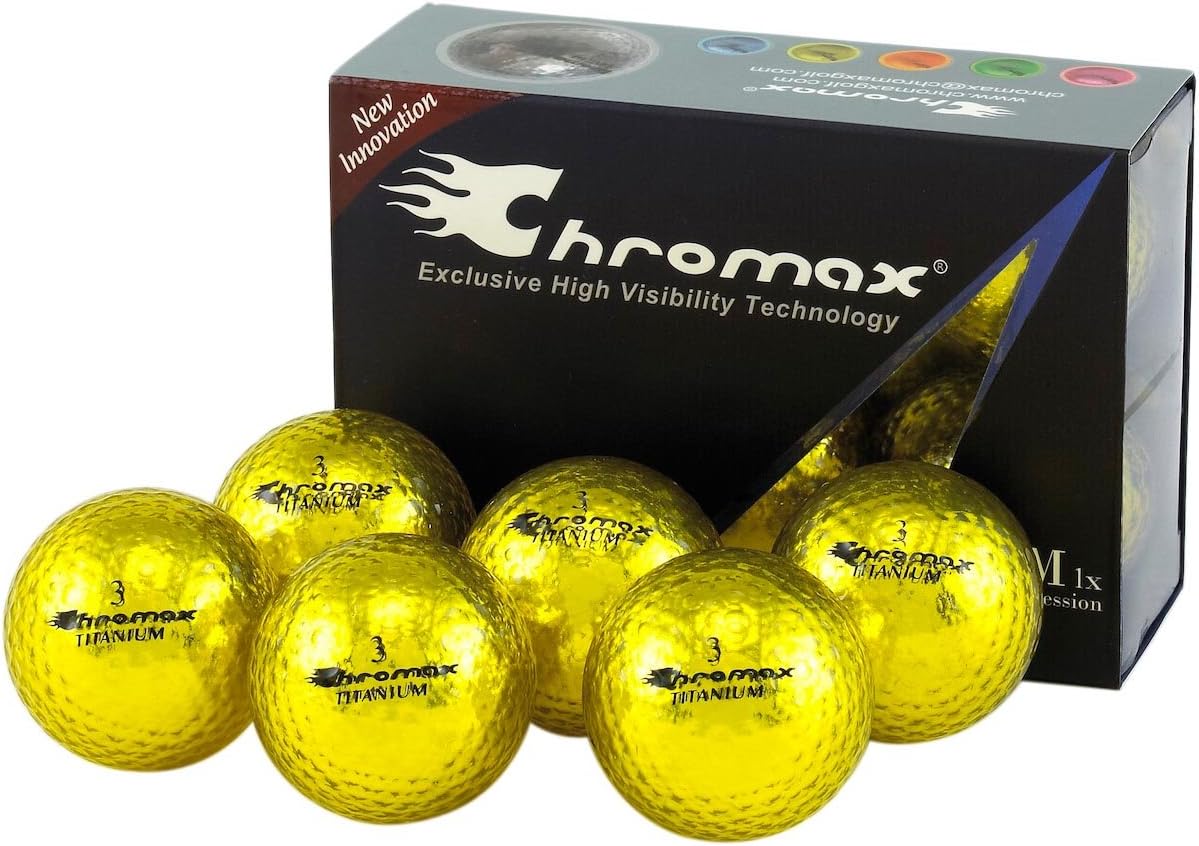 Chromax M1 Golf Balls 6 pack (Gold) Trick And Novelty