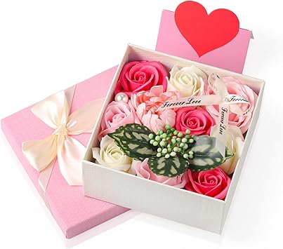 Amazon Co Jp フラワーギフト 女性 彼女 友達 お祝い インテリア 装飾用 贈答品 お礼用 撮影 生花質感 Diy パーティー 開店祝い 記念日 お見舞い 発表会 ピンク ソープフラワー 誕生日贈り物 花束 蔷薇 枯れない花 Annhua バラ 造花 アジサイ 石鹸花 プレゼント シオン