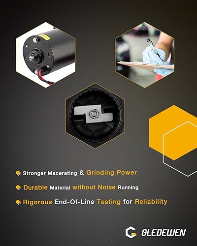 Vista 12 de Jabsco - Macerador de bomba 37072-0092, kit de montaje de motor de inodoro marino, compatible con Jabsco 37045, 37245, 37055, 37255, 37075, 37275