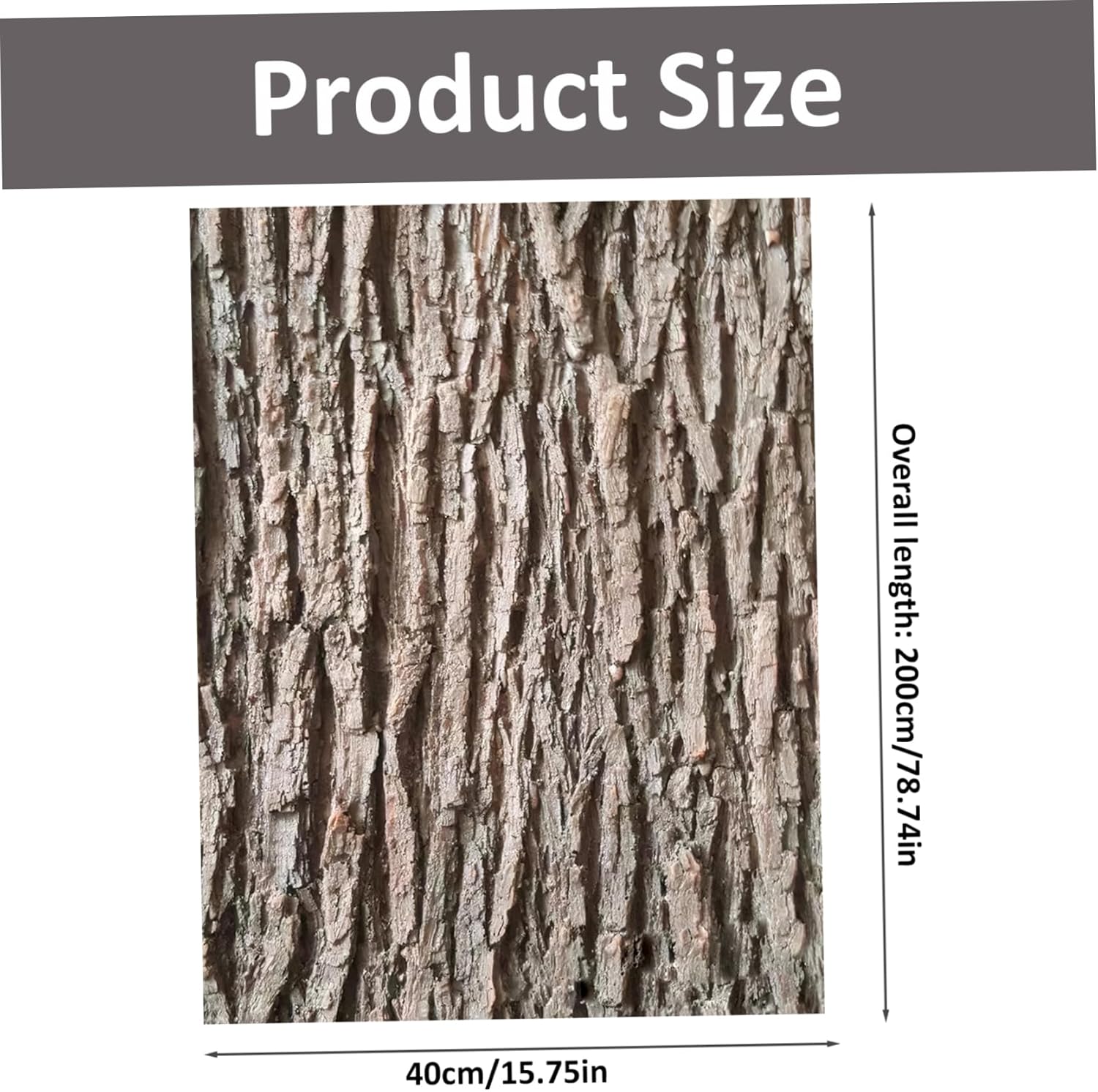 Artificial Tree Bark 79x16 Inch Bark Decoration Cuttable Simulation for Columns Pipes Walls Floors Garden Landscape Tree Decoration Cover