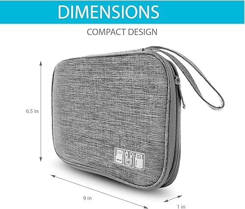 Miniatura 4 de Organizador de cargador electrónico - Funda de cable de viaje para cables, cargadores y accesorios tecnológicos