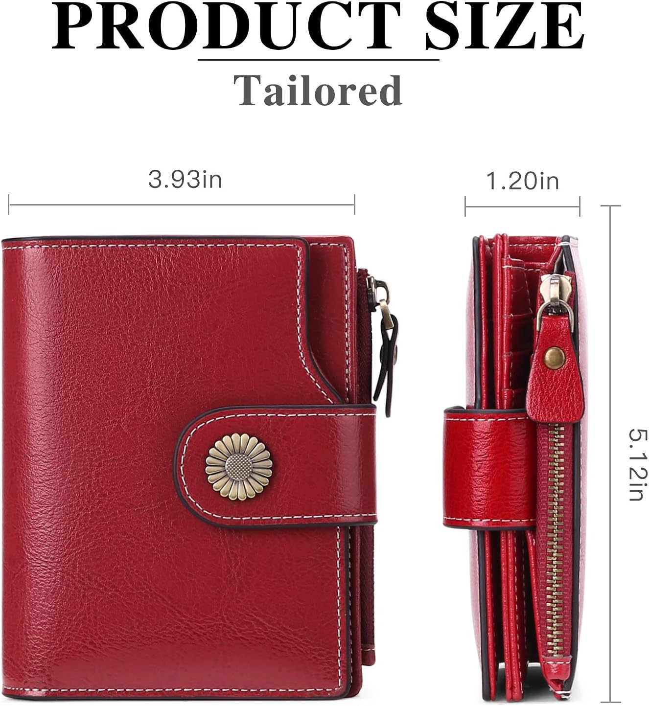 FALAN MULE Small Wallet for Women Leather Bifold Compact Small Womens Wallet with RFID Blocking - Image 3