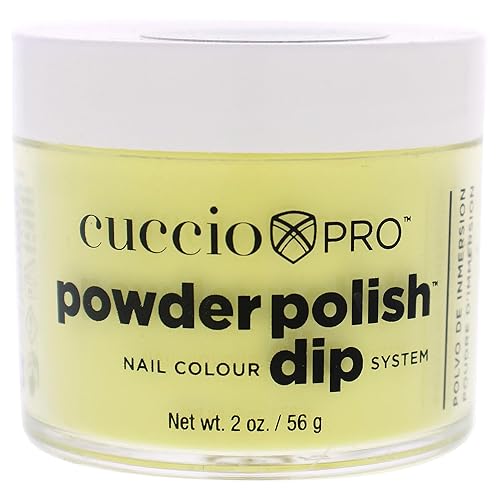 Cuccio Esmalte de uñas en polvo de color, laca para manicura y pedicura, polvo altamente pigmentado que está finamente molido, acabado duradero con