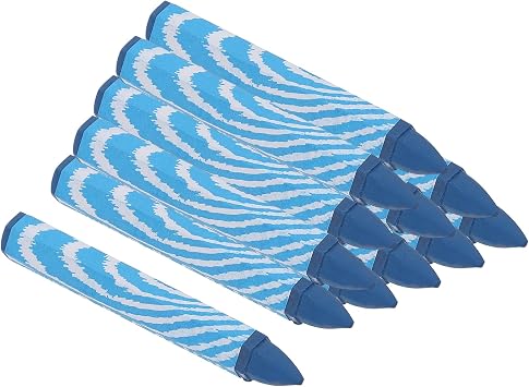 PATIKIL Lumber Marking Crayons, 24 Pack 4.1"x0.6" Hex Wax Tire Marker Drawing Crayons for Wood, Glass, Ceramics, Cartons, Cloth, Stone, Blue