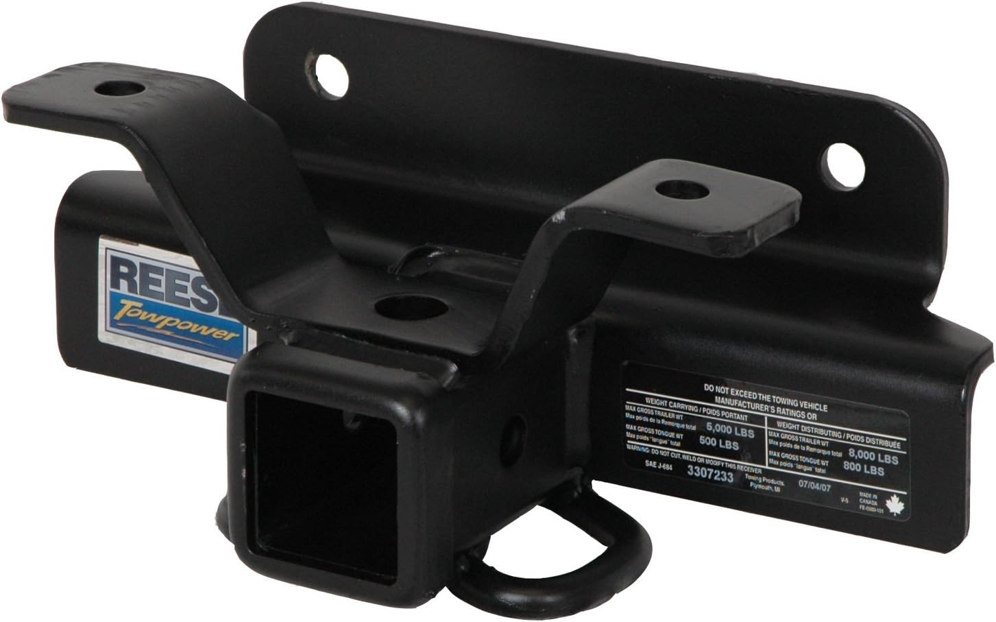 Reese33072 Class III Custom-Fit Hitch with 2" Square Receiver opening, includes Hitch Plug Cover