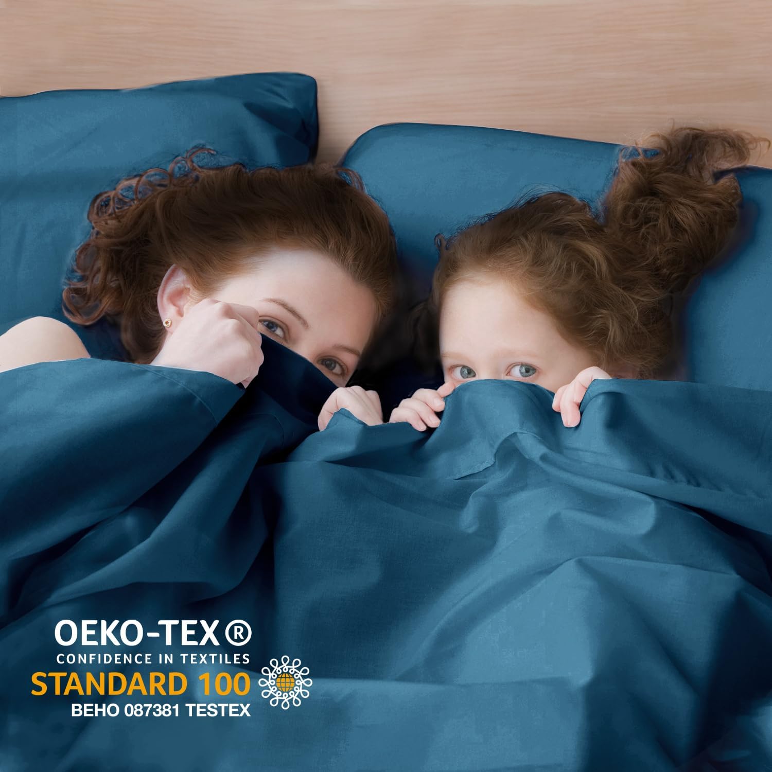 Twin Size Sheet Set, Twin Bed Sheets 3 Pieces, Breathable and Soft Hotel Style Sheets Set, Microfiber Sheets with Deep Pockets, Easy Care, Peacock Blue - Image 2