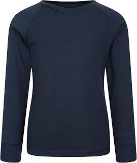 Talus Kids Round Neck Thermal Baselayer Top - Long Sleeve T-Shirt, Lightweight, Fast Dry Shirt, Easy Care Tee - Ideal for Camping in Winter