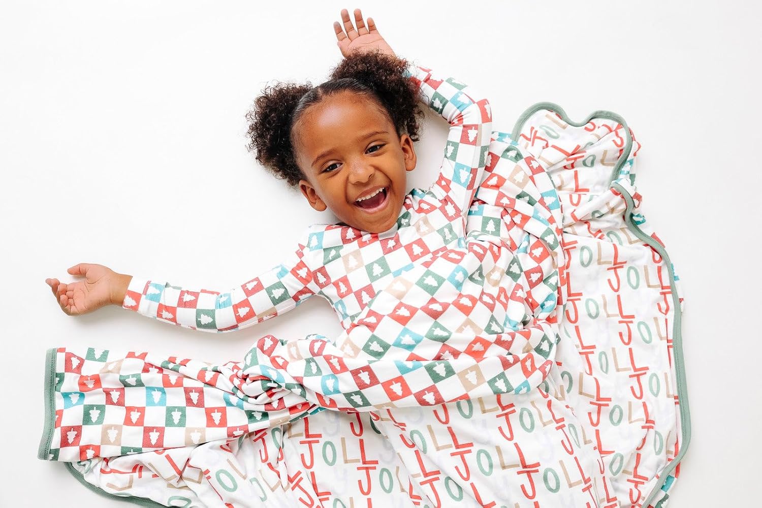 Copper Pearl Jumbo Premium Knit 3 Layer Stretchy Throw Blanket Jolly