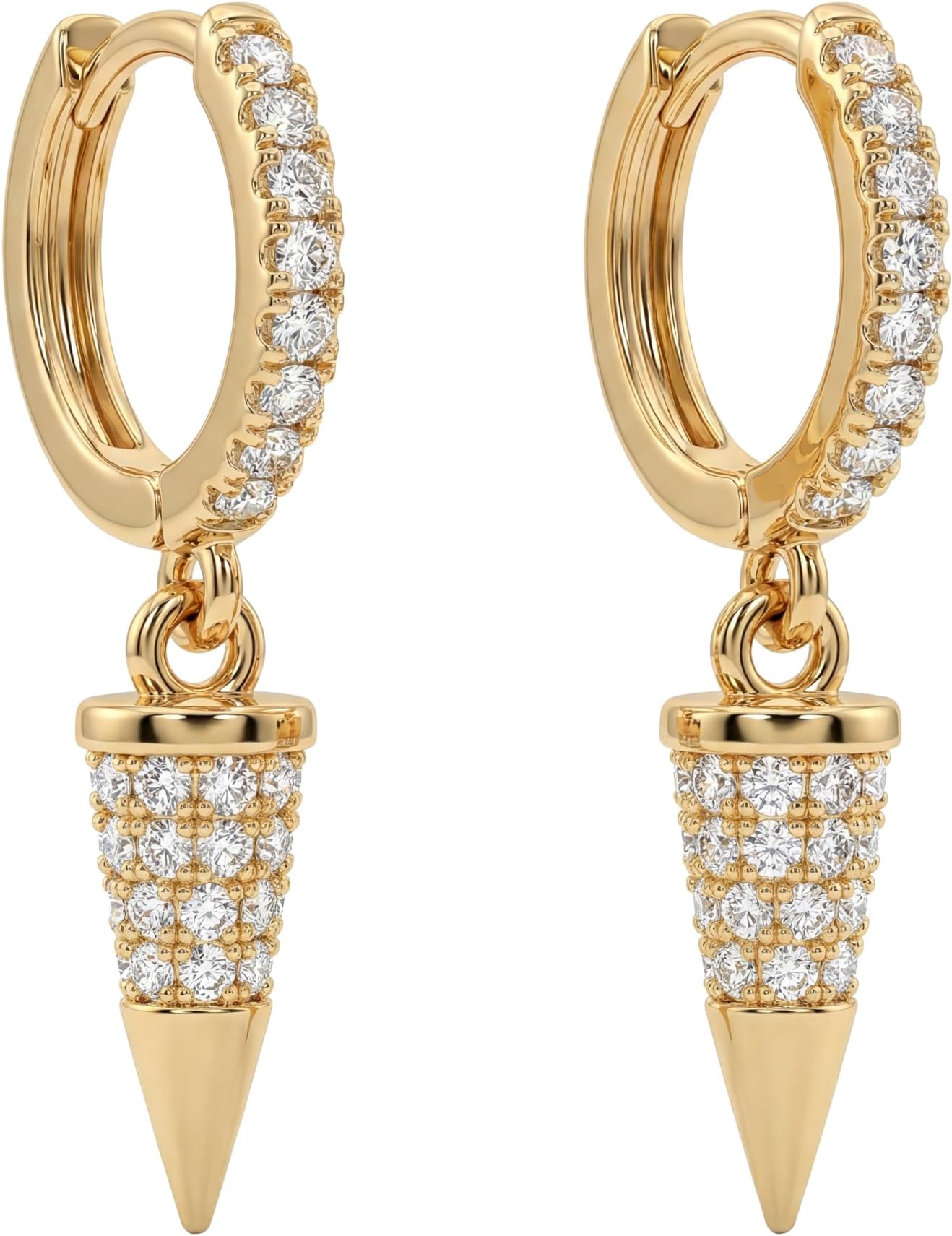 VACRONA Gold Heart Hoop Earrings Huggie Earrings for Women 14k Gold Plated Small Hoops Earrings