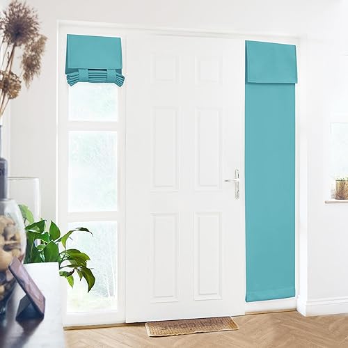 Miniatura 150 de Deconovo Cortina opaca de Navidad para puertas de vidrio y luces laterales, panel de privacidad con aislamiento térmico con doble bolsillo para