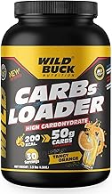 WILD BUCK Carbs Loader Superfuel | Pure Carbohydrates | Mass and Weight Gain | Intra Workout Carb | Maltodextrin | Carb Supplement for Bodybuilding | High Carb -Tangy Orange - 30 Servings, 1.5 kg