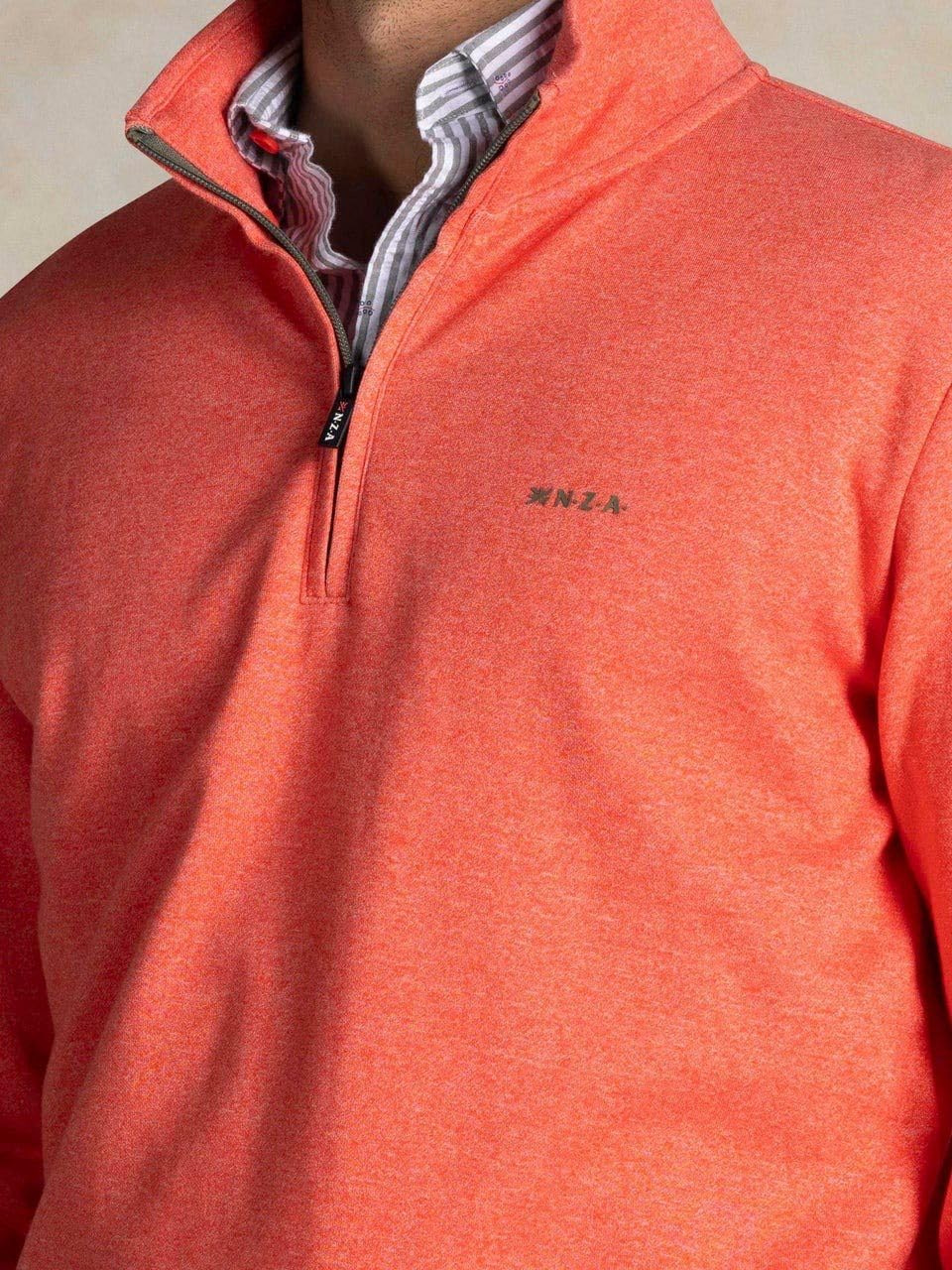 New Zealand Auckland NZA Half-Zip Mokau Orange - Herren - Bekleidung
