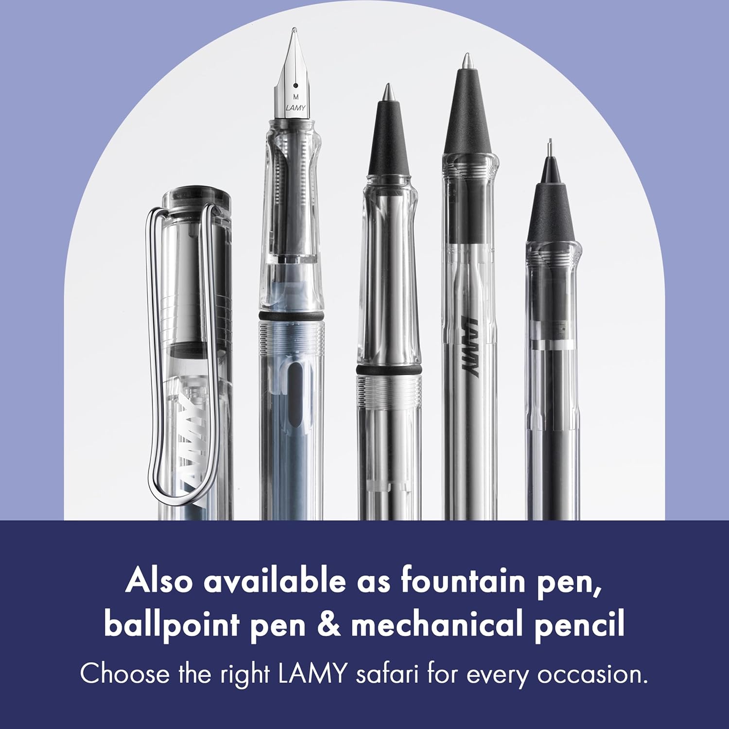Lamy safari vista - Rollerball Pen with ergonomic grip & line width M - for pleasant long writing - made of robust ASA plastic - including rollerball refill M 63 in blue