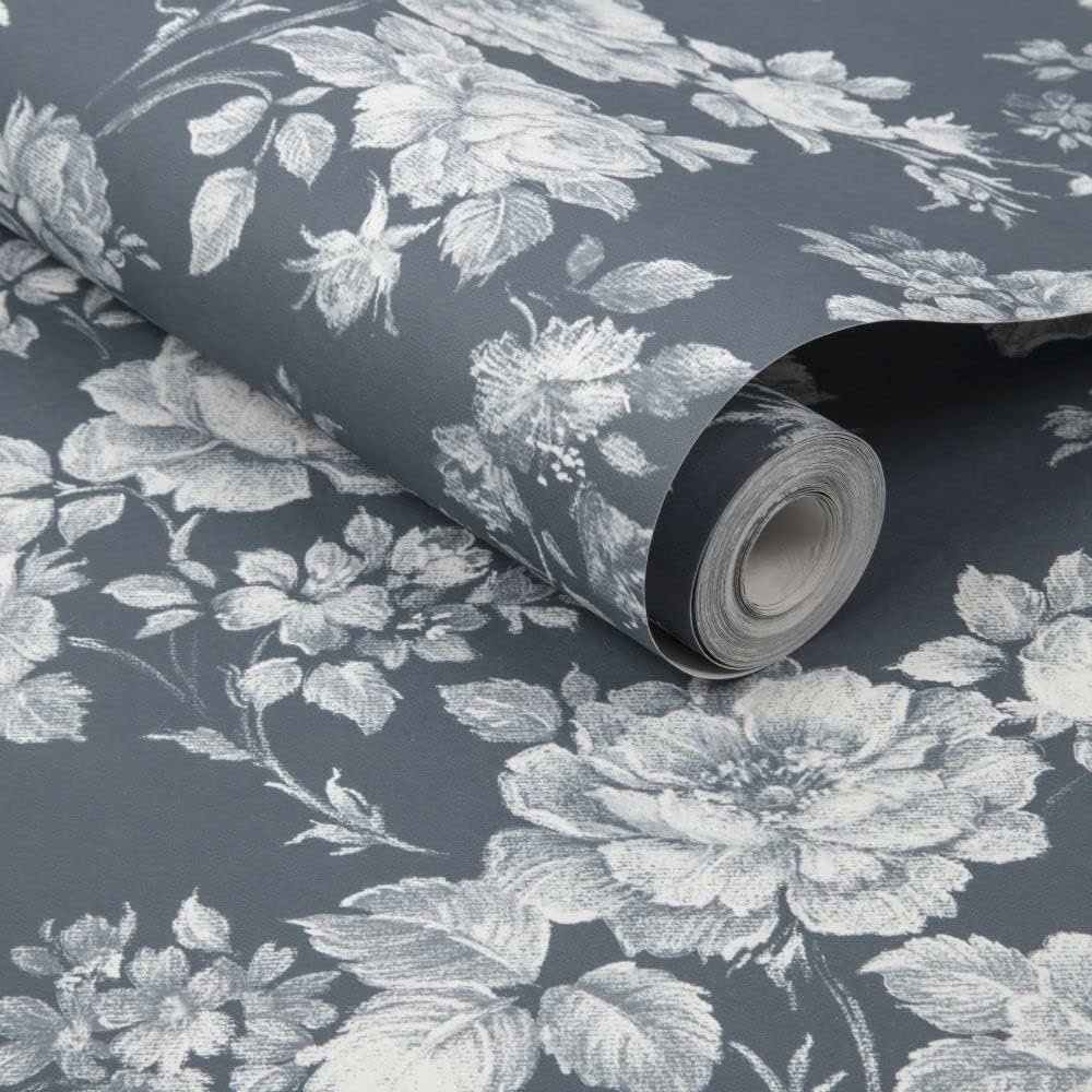 Graham & Brown Muse Floral Paste The Wall Wallpaper (Bleu)