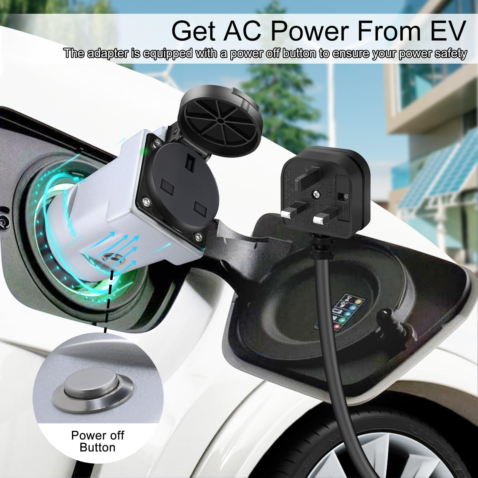 V2L Adapter Compatible with Kia/Hy-ndai, 220V Vehicle to Load Adapter, Fit for Kia IONIQ 5/IONIQ 6, V2L Adapter UK — view 2