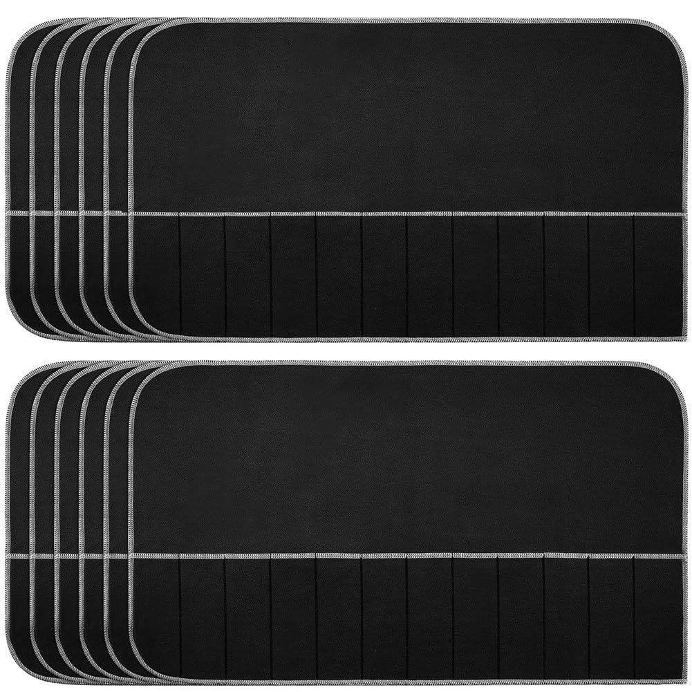 Geroosaty Silver Storage Bags Silver Storage Cloth Felt Flatware Organizer Anti Tarnish Silver Protector Bags 12Pcs