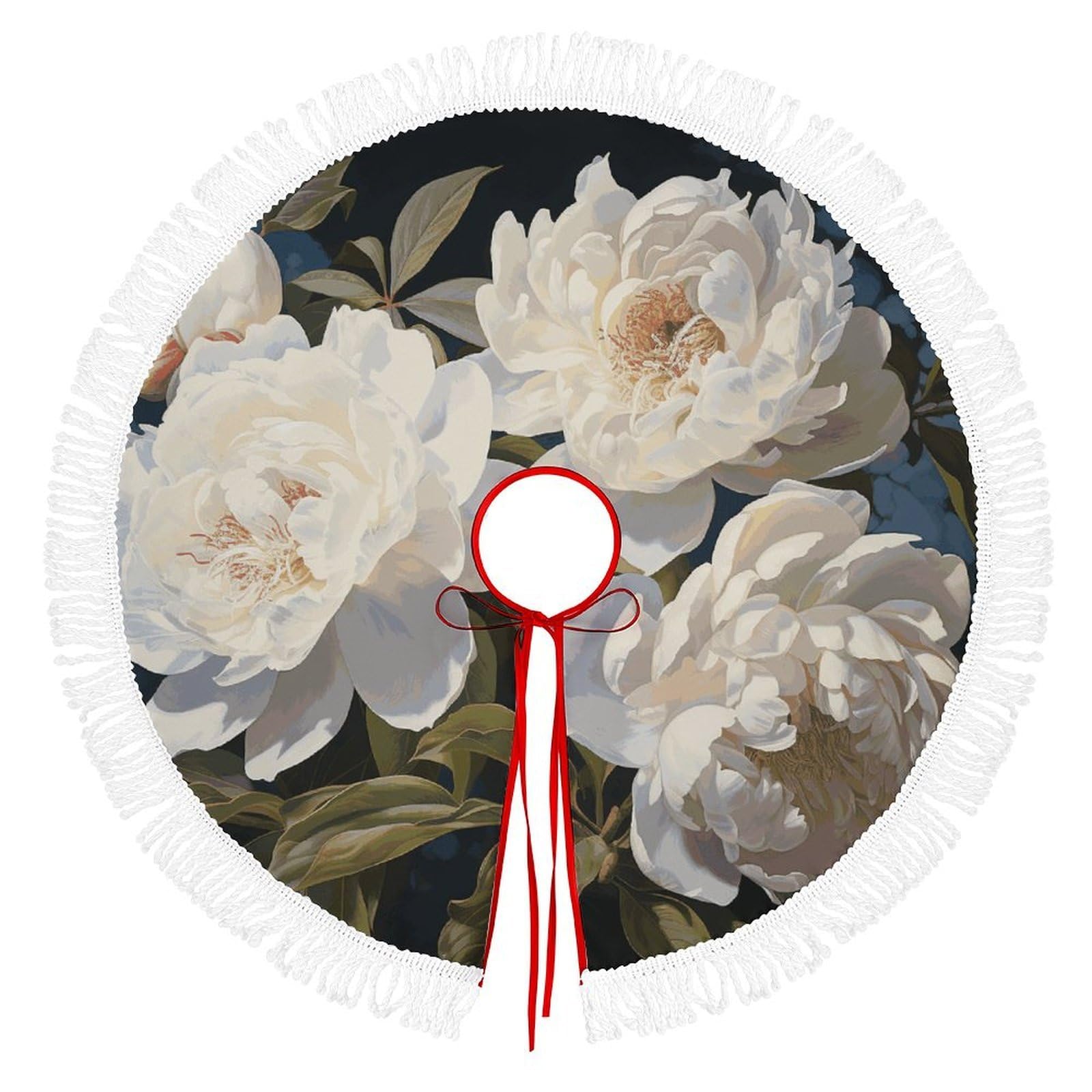 Tapis de sapin pivoine blanche imperméable pour éviter les taches sur le sol