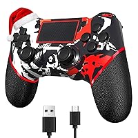 Vista 8 de Upgraded Wireless Controller for Ps4 Gamepad Compatible with Ps4/Pro/Slim/Windows PC,Joystick for PS4 with Touchpad/Stereo Headphone Jack/Six-axis