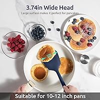 Vista 4 de 600℉ Heat Resistant Silicone Turner: U-Taste 13.6in Solid Kitchen Spatula Flipper, BPA Free Flexible & Thin Seamless Cooking Utensil for Flipping
