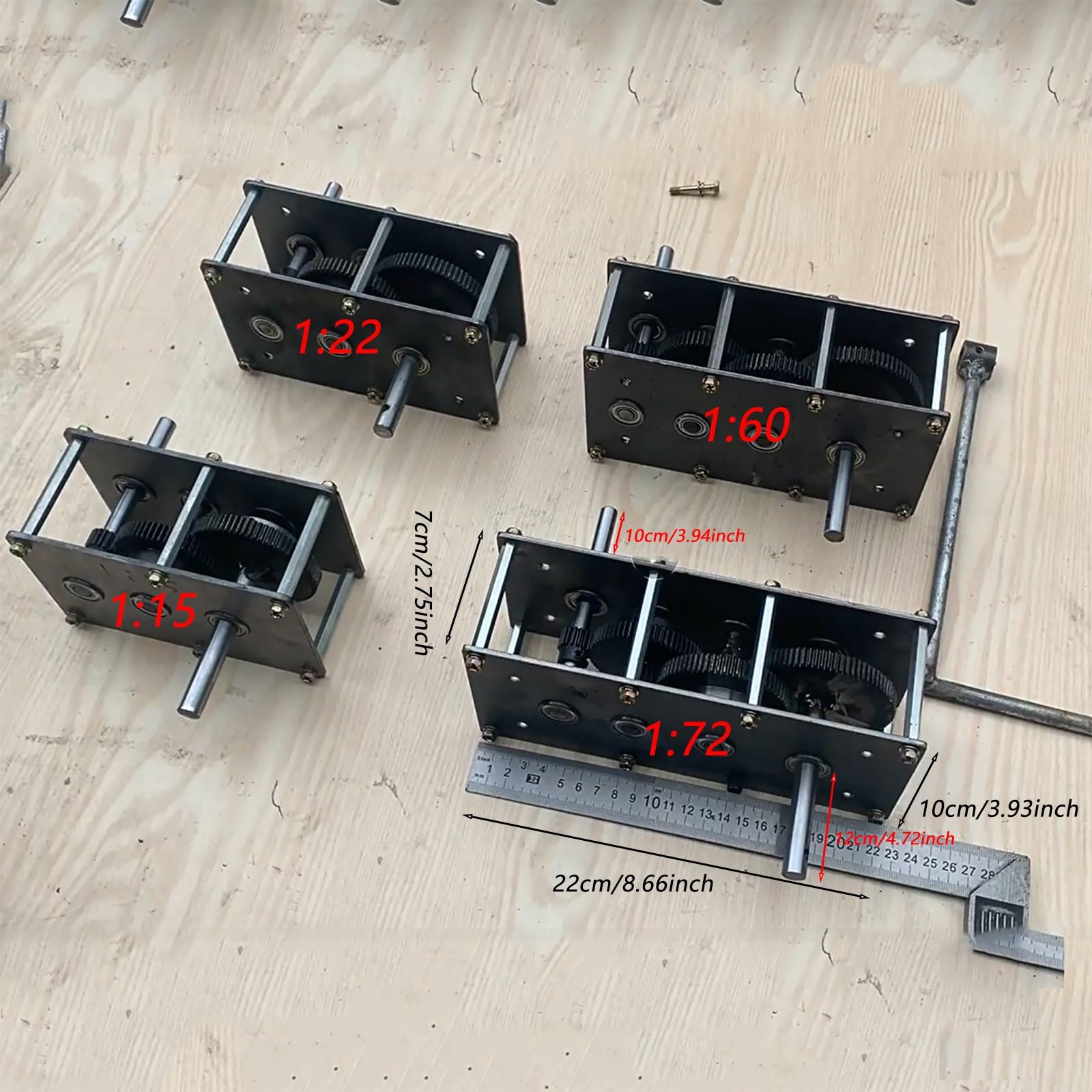 Amazon | 1:72 手回し発電機増速ギアボックス風力と油圧回転 DIY ギア