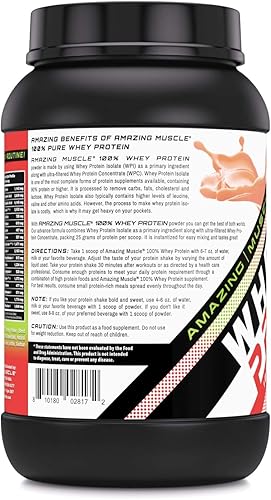 Miniatura 2 de Amazing Muscle 100% proteína de suero en polvo *Fórmula avanzada con aislado de proteína de suero como ingrediente principal junto con concentrado