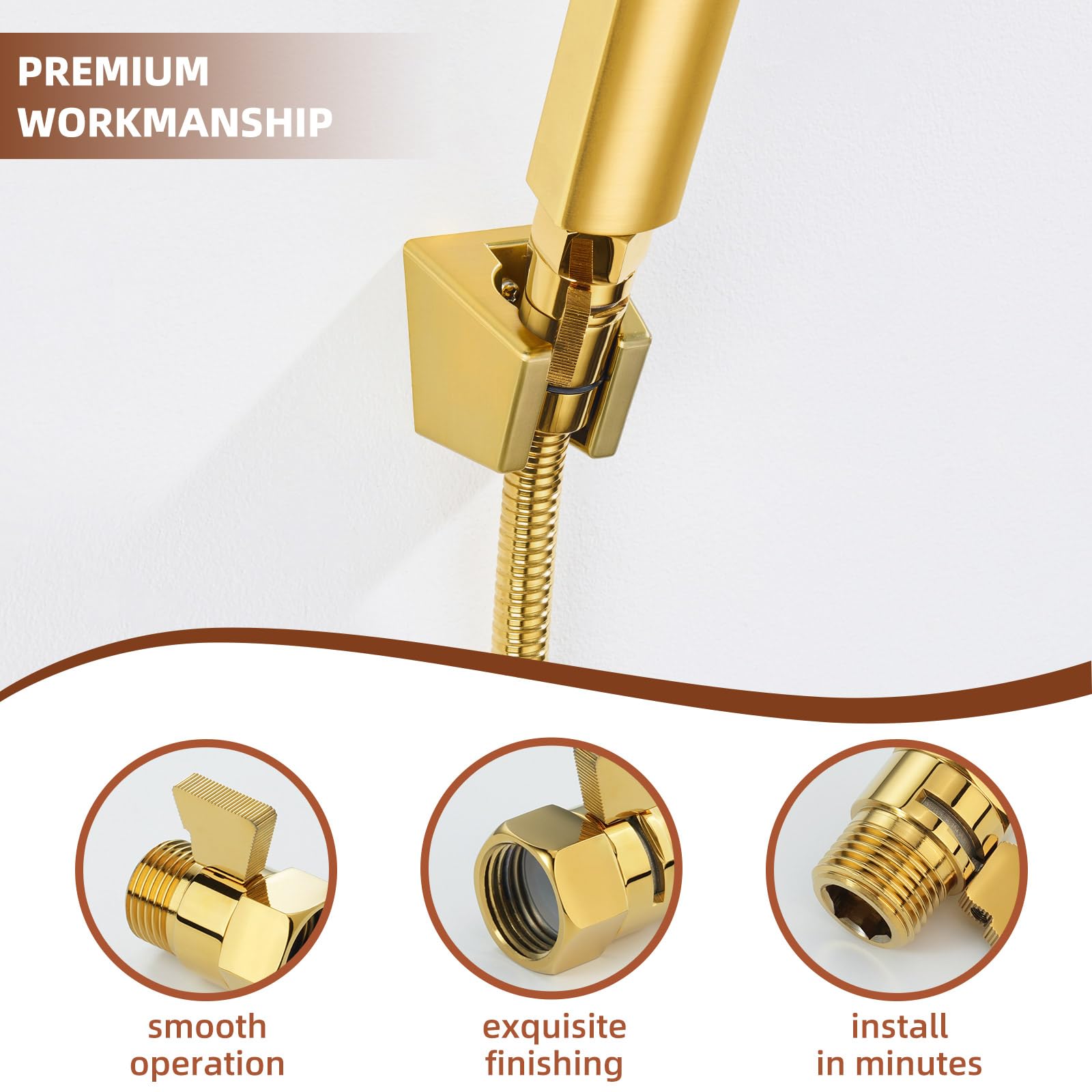 Regulador de caudal de ducha, limitador de presión de agua, válvula de ajuste de flujo de ducha, válvula de control de volumen de agua | Restrictor de flujo de agua de latón, reductor de presión G 1/2 para cabezal de ducha de mano o pulverizador de bidé