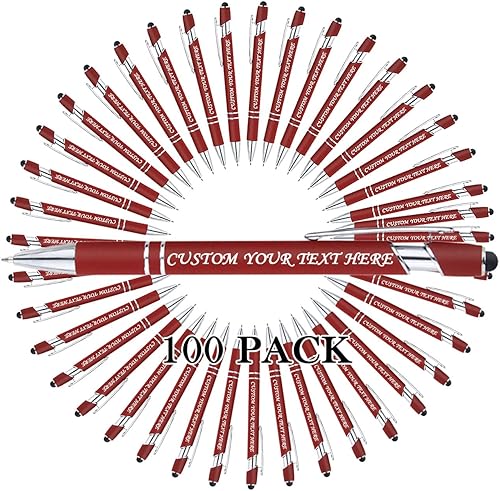 Vista 51 de 10 Pcs Personalized Pens Bulk Custom Ballpoint Pen, Engraved Pen with Name Logo Text Stylus Pens for Touch Screens Bulk-for Businesses, Office