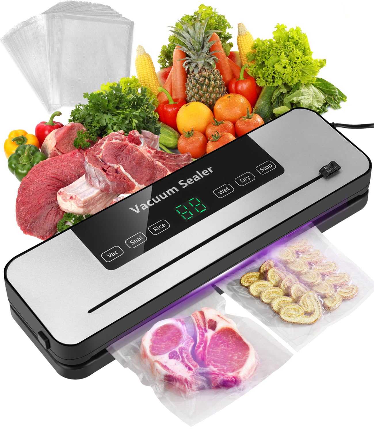 Machine sous vide alimentaire pour conserver les restes sans givre au congélateur
