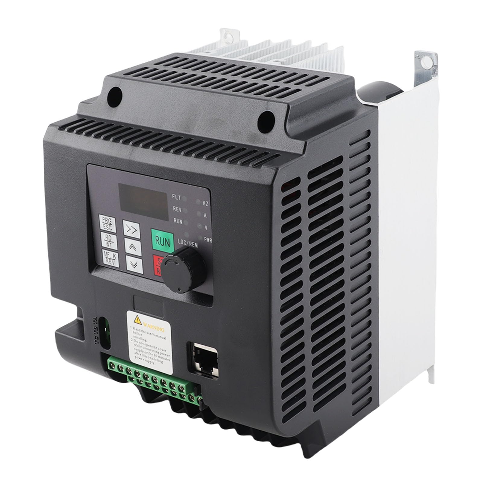 Fafeicy Inversor Solar 4KW Variador de Frecuencia Variable Monofásico, Controlador MPPT de Aluminio Retardante de Llama para PC, DC200 a 400V a 0 a 220VAC, para Sistemas de Bombas de Agua