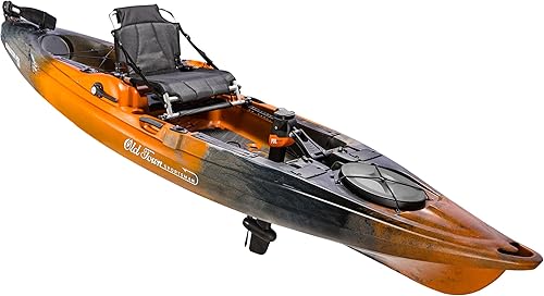 Old Town Sportsman BigWater PDL 132 Solo Angler Sit-on-Top Pedal Fishing Kayak, 13ft Camuflaje Ember