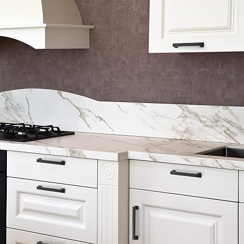 Miniatura 7 de Paquete de 30 tiradores cuadrados para gabinetes de cocina, tiradores de cajón de 5 pulgadas, manijas de gabinete negro mate, accesorios de gabinete