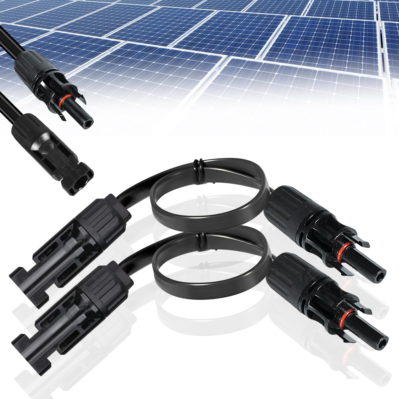 Produktbild von SJZ SUN RUN PV-Verlängerungskabel 50 M, 6 Mm² – UV-beständig, Mit MC4-Steckern, Für Balkonkraftwerk & Solaranlage