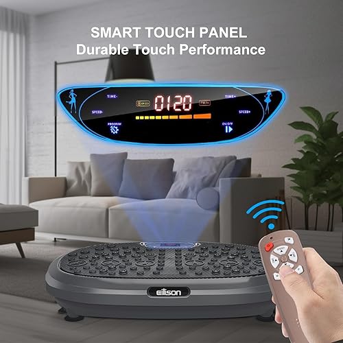 Miniatura 13 de EILISON FitMax 3D XL - Máquina de ejercicio con placa de vibración para entrenamiento de cuerpo entero con bandas de bucle, máquina de drenaje