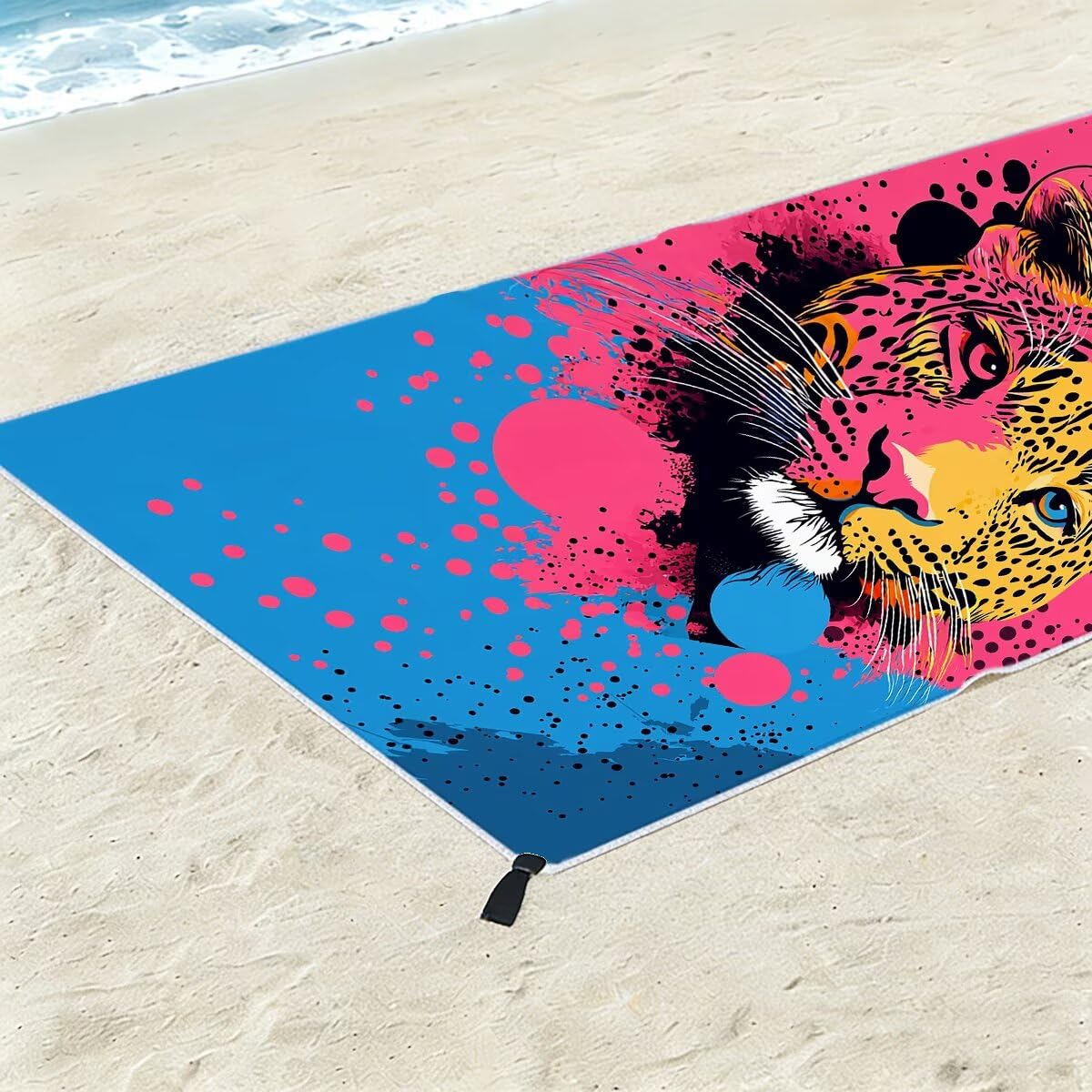 Ręcznik plażowy z mikrofibry, duży ręcznik plażowy 90 x 200 cm, 2 sztuki, damski ręcznik gimnastyczny szybkoschnący, odporny na piasek ręcznik z mikrofibry, lekkie ręczniki gimnastyczne na prezent