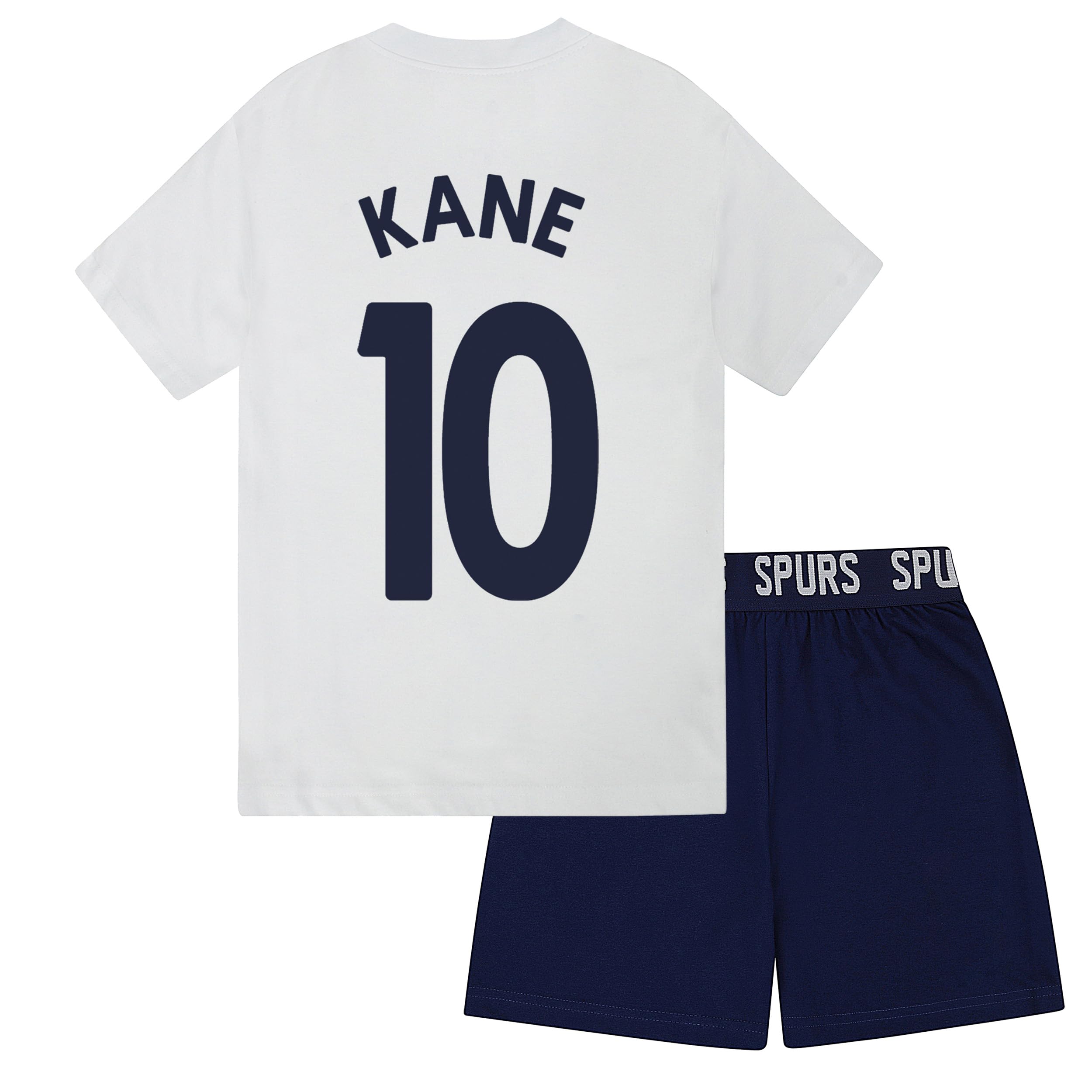 Tottenham Hotspur FC Boys Kane 10 Sublimation Short Pyjamas White 6-7 Years