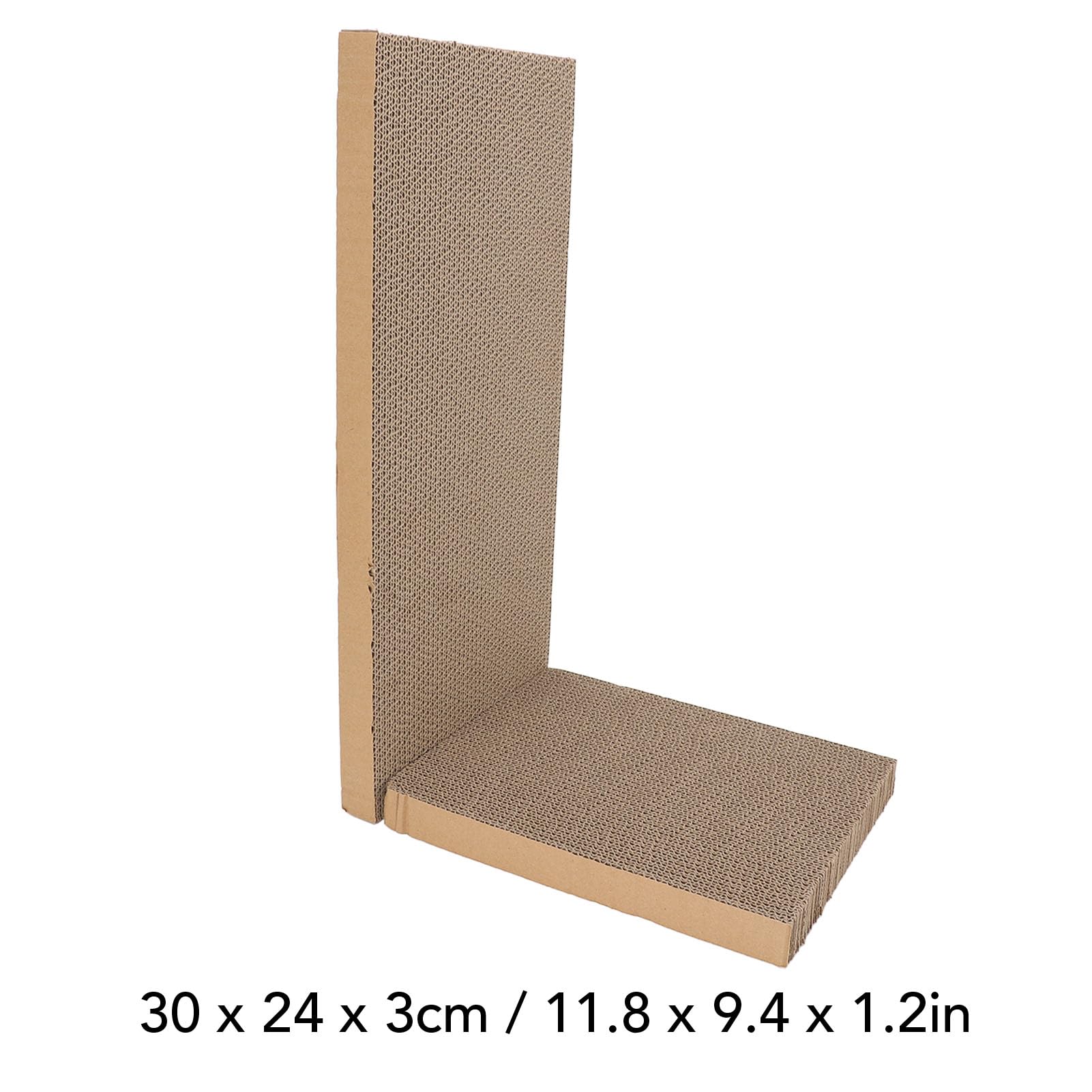 Tiragraffi per Gatti, Tiragraffi in Cartone Ondulato a Forma di L con Design Durevole e Facile Sostituzione per Gatti Che Vivono in Casa per Ridurre lo Stress e Prevenire Danni Ai Mobili (L)